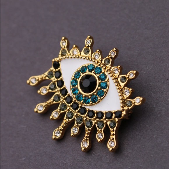 Kurt Geiger London Evil Eye Brooch - Picture 5 of 6